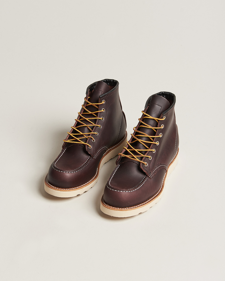 Men | American Heritage | Red Wing Shoes | Moc Toe Boot Black Cherry Excalibur Leather