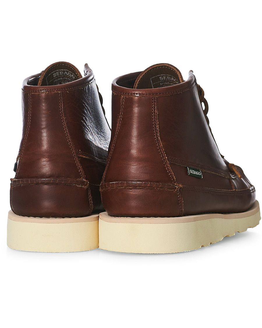 Sebago Campsides Seneca Mid Leather Boot Brown at CareOfCarl.com