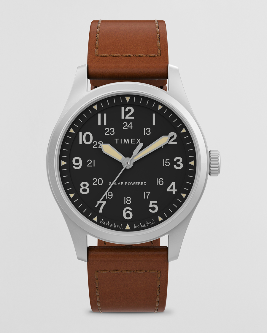 Men | Timex Field Post Solar Watch 36mm Brown/Black | Timex | Field Post Solar Watch 36mm Brown/Black