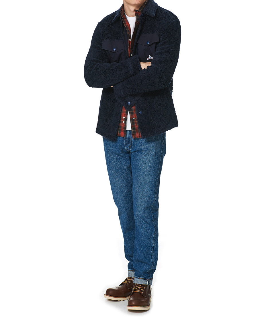 Men | Shirts | Holubar | M155 Fleece Overshirt Dark Blue