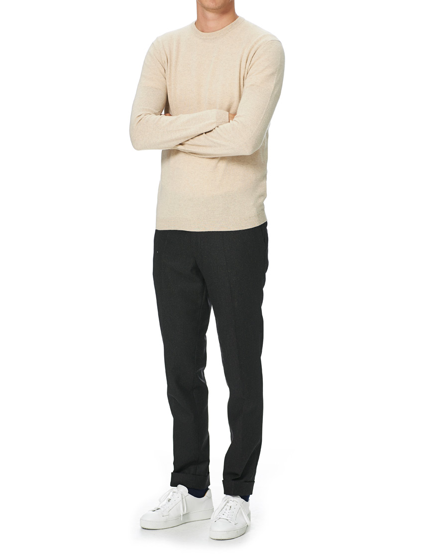 Men | Sweaters & Knitwear | People's Republic of Cashmere | Cashmere Roundneck Oatmilk