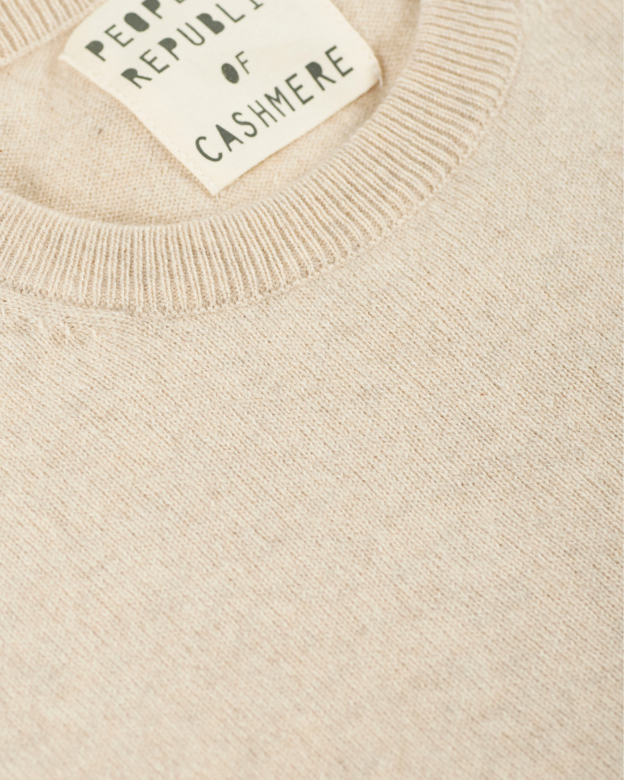 Men | Sweaters & Knitwear | People's Republic of Cashmere | Cashmere Roundneck Oatmilk