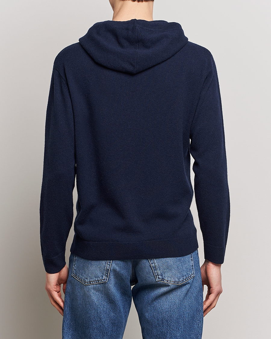 Men | Sweaters & Knitwear | People's Republic of Cashmere | Cashmere Hoodie Navy