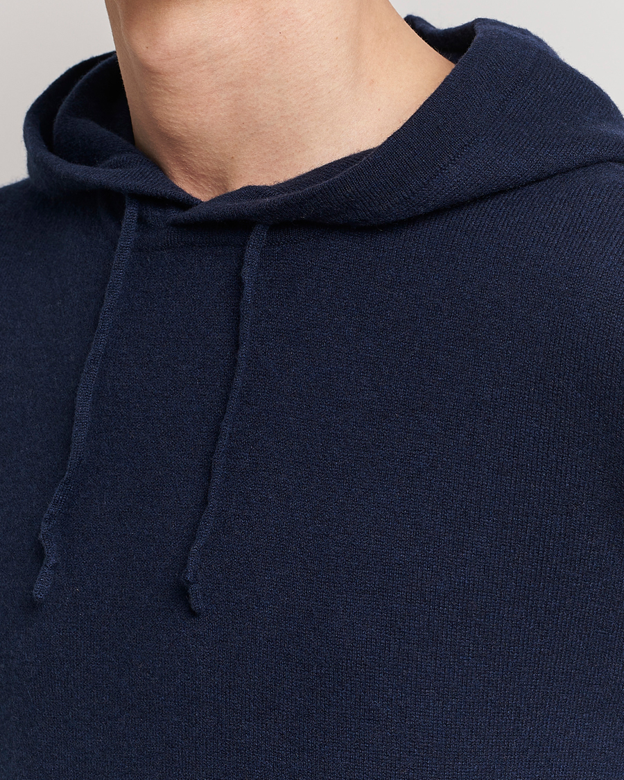 Men | Sweaters & Knitwear | People's Republic of Cashmere | Cashmere Hoodie Navy