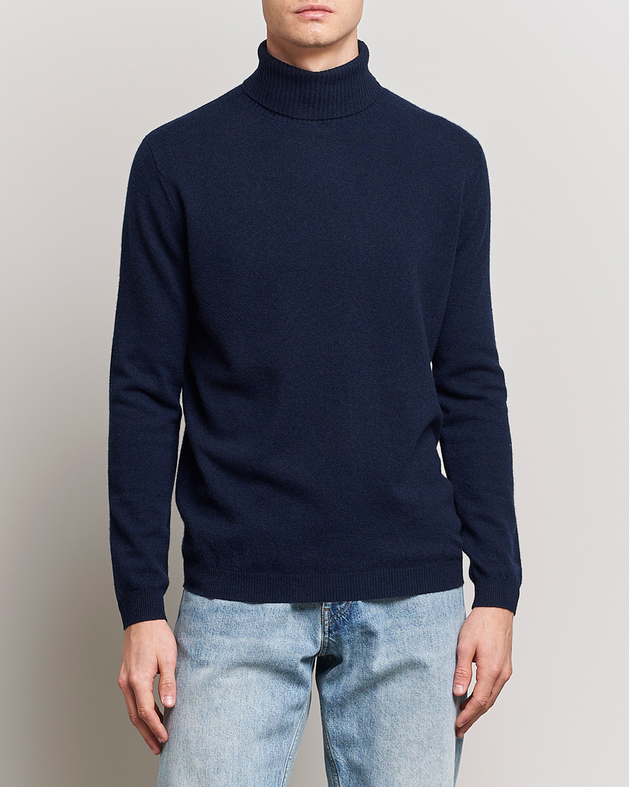 Men | Cashmere sweaters | People's Republic of Cashmere | Cashmere Turtleneck Navy