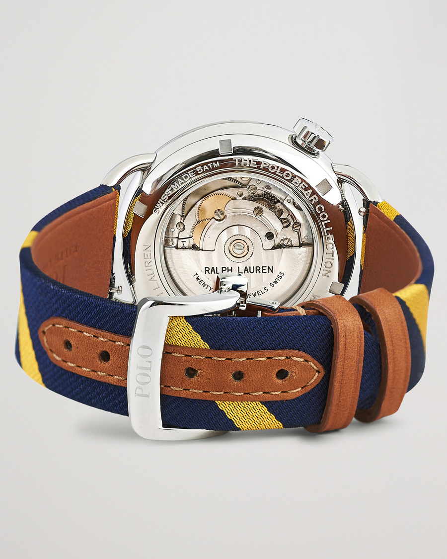 Men | Polo Ralph Lauren 42mm Automatic Nautical Bear White Dial | Polo Ralph Lauren | 42mm Automatic Nautical Bear White Dial