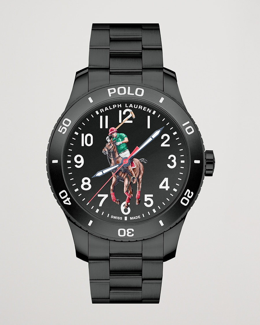 Men |  | Polo Ralph Lauren | 42mm Automatic Pony Player  Black Dial