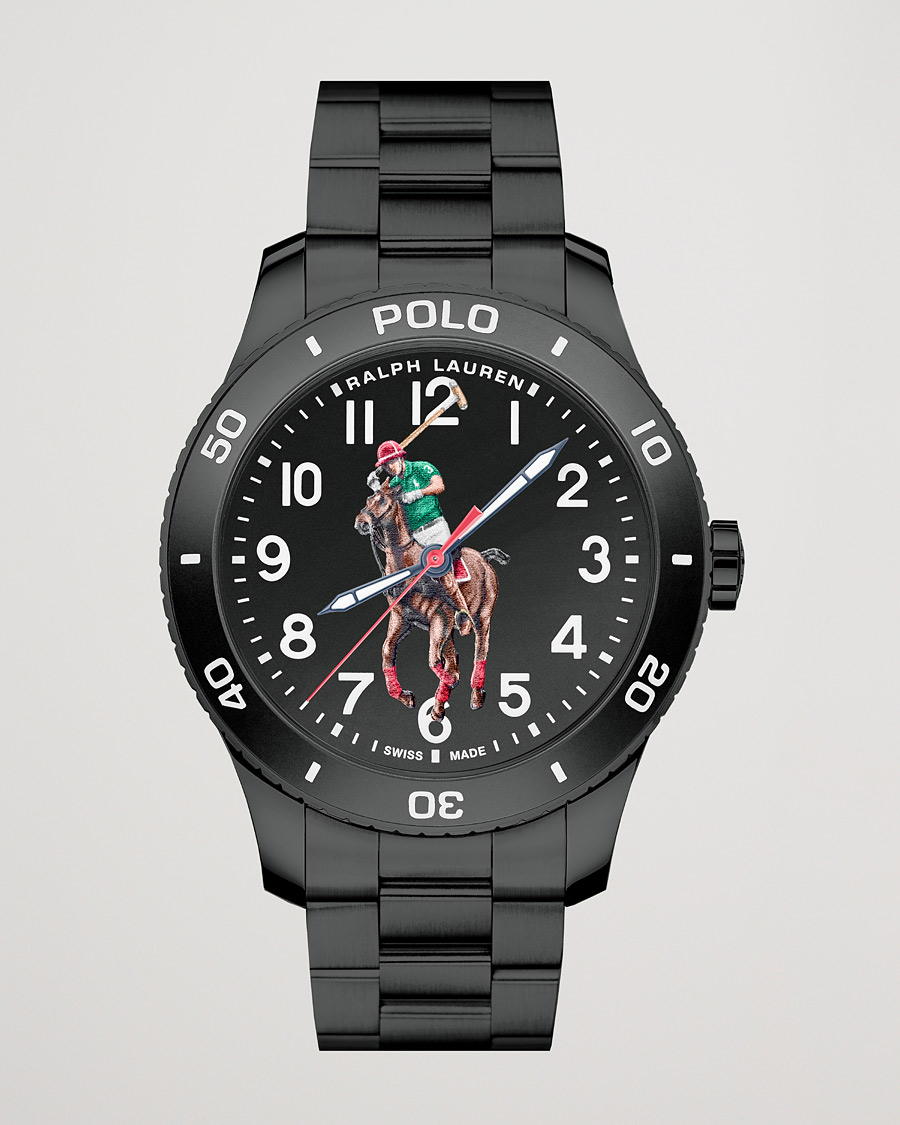 Men | Polo Ralph Lauren 42mm Automatic Pony Player Black Dial | Polo Ralph Lauren | 42mm Automatic Pony Player Black Dial