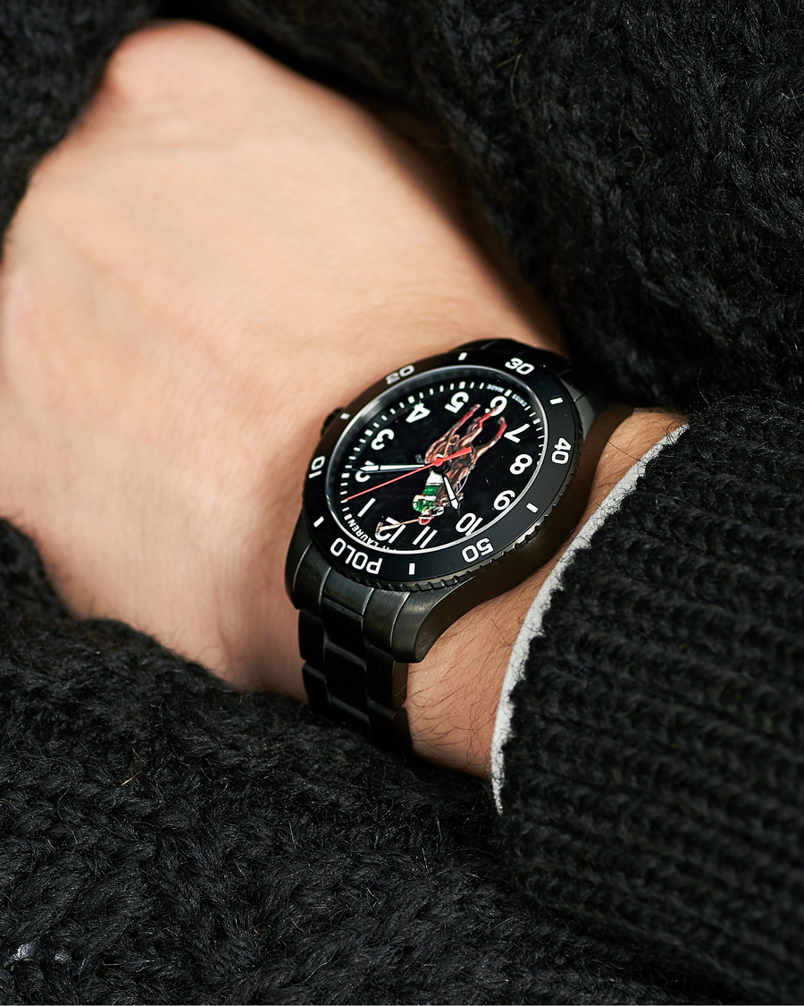 Men | Polo Ralph Lauren 42mm Automatic Pony Player Black Dial | Polo Ralph Lauren | 42mm Automatic Pony Player Black Dial