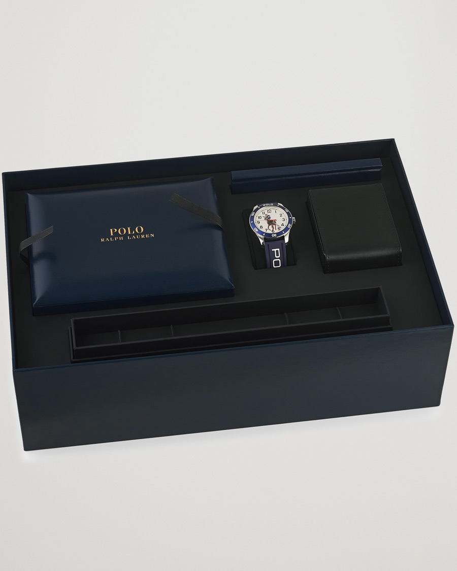 Polo Ralph Lauren 42mm Automatic Pony Player White Dial/Blue Bezel