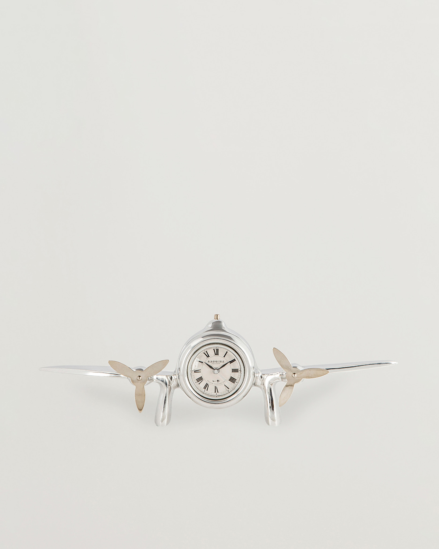 Men | Decoration | Authentic Models | Art Deco Flight Clock Silver