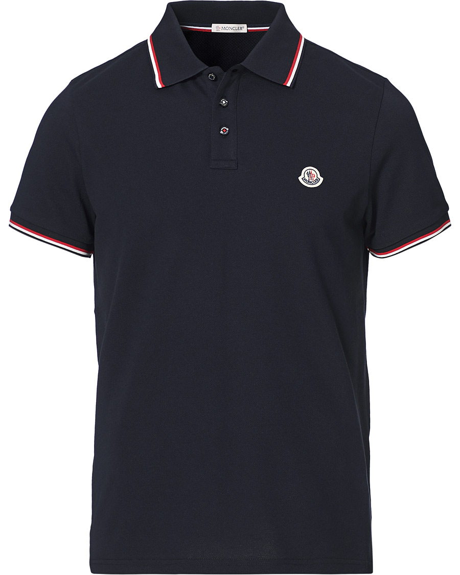 Men | Polo Shirts | Moncler | Logo Tipped Polo Dark Blue