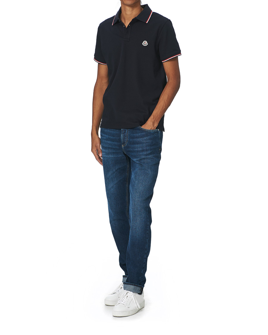 Men | Polo Shirts | Moncler | Logo Tipped Polo Dark Blue