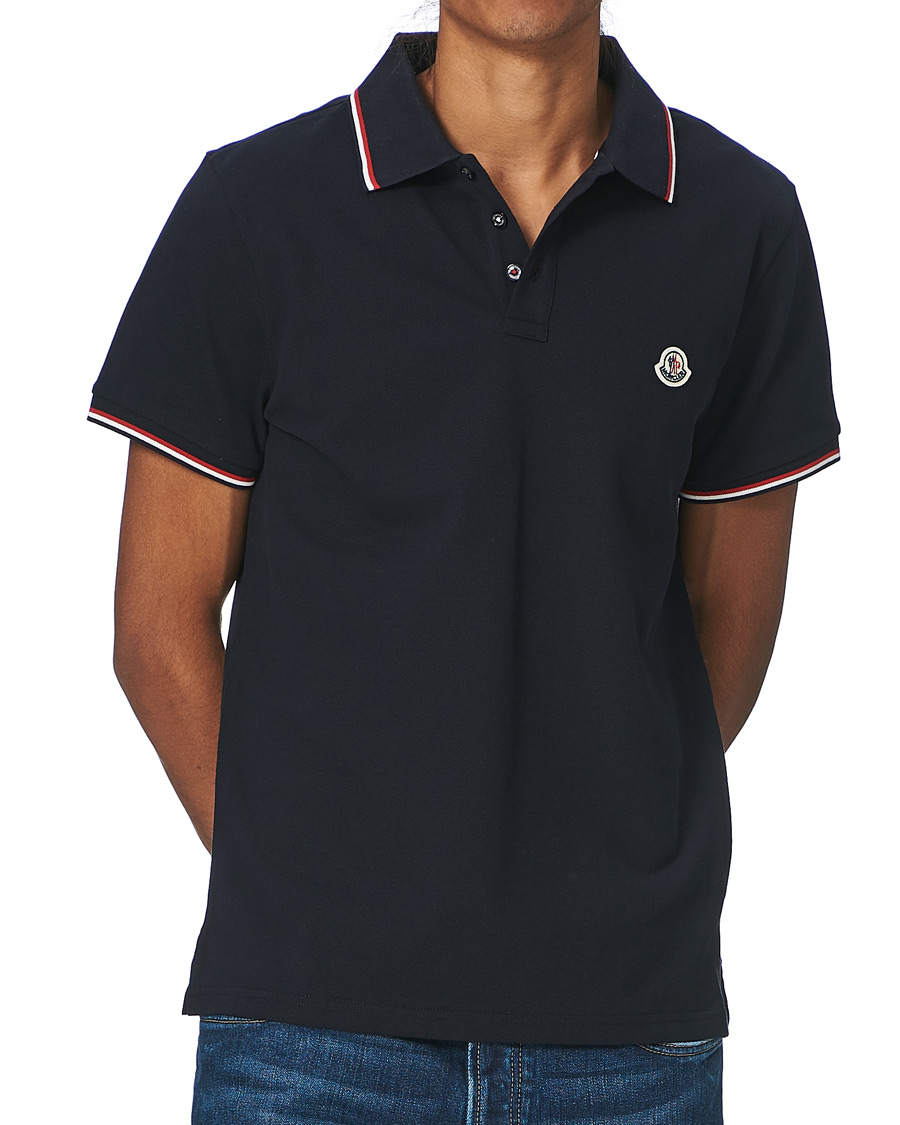 Men | Polo Shirts | Moncler | Logo Tipped Polo Dark Blue