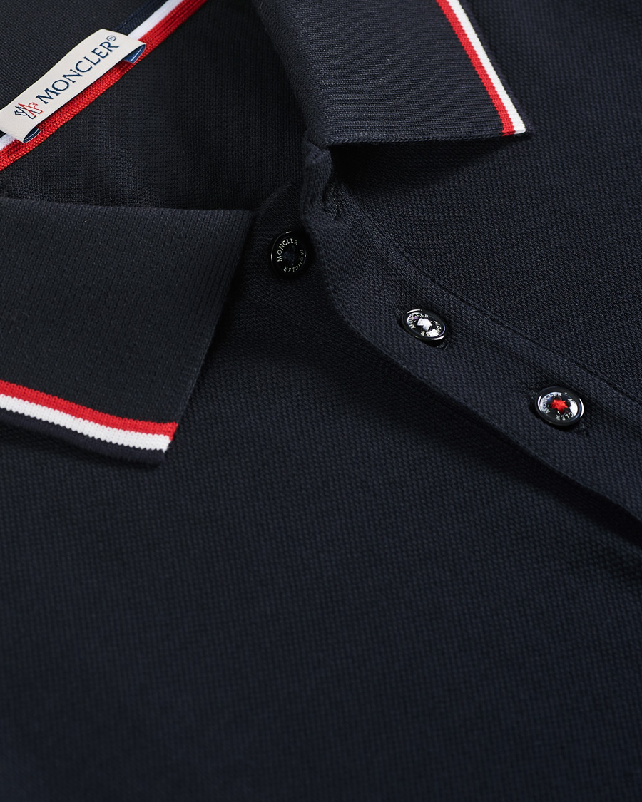 Men | Polo Shirts | Moncler | Logo Tipped Polo Dark Blue