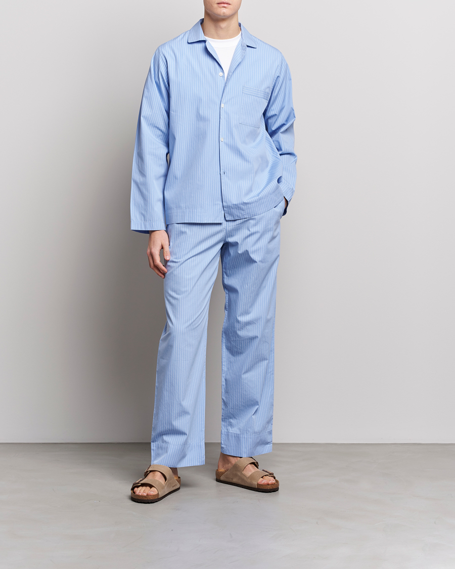 Men | Tekla | Tekla | Poplin Pyjama Shirt Pin Stripes
