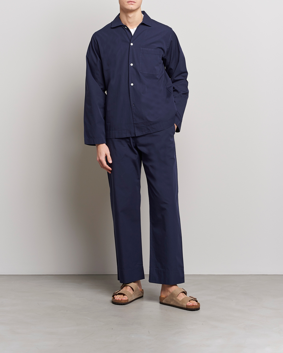 Men | Pyjamas & Robes | Tekla | Poplin Pyjama Shirt True Navy