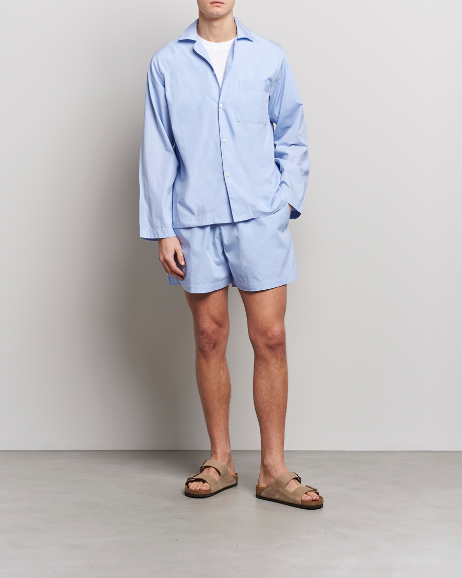 Men | Tekla Poplin Pyjama Shorts Light Blue | Tekla | Poplin Pyjama Shorts Light Blue