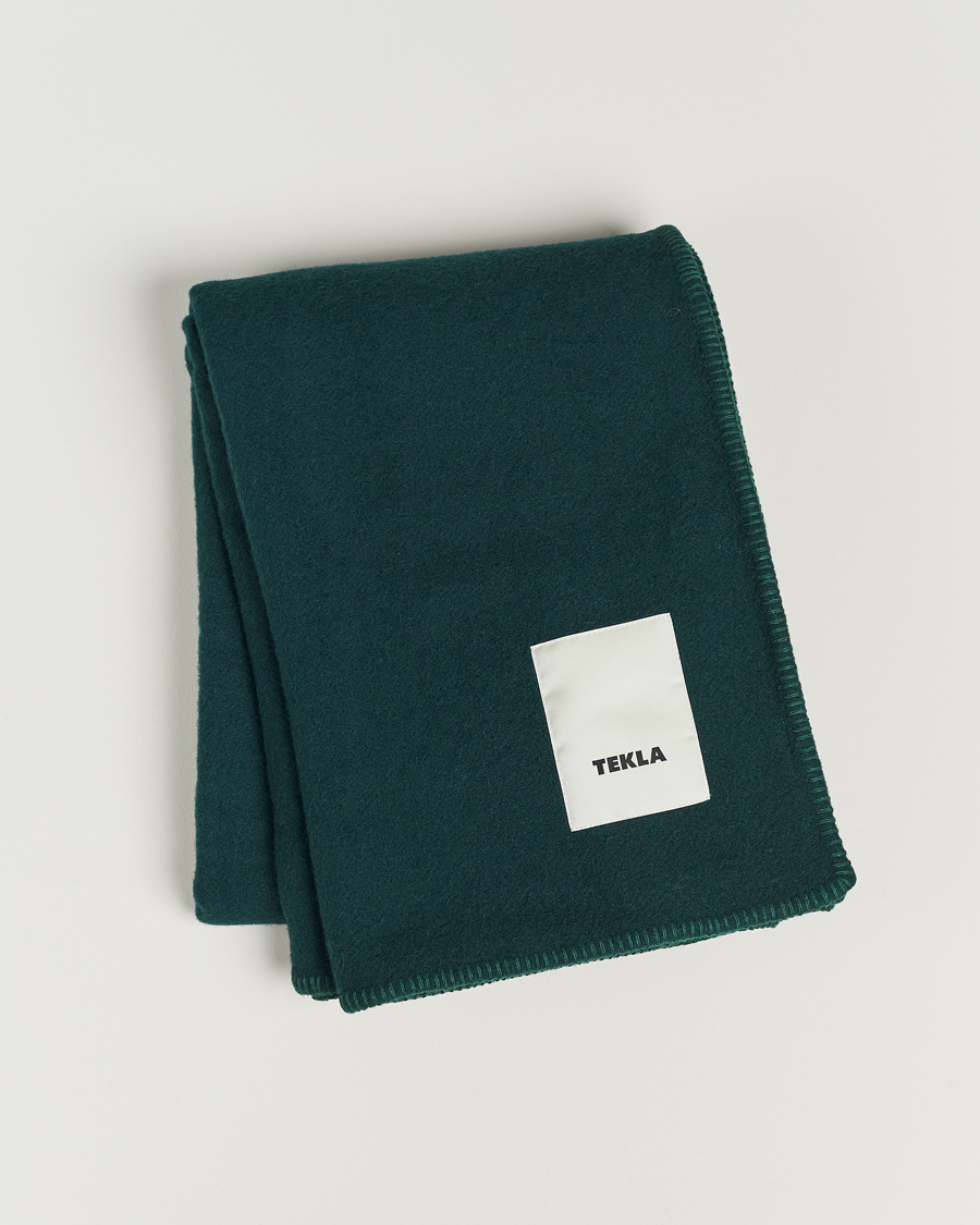 Men | Tekla Pure New Wool Blanket Dark Green | Tekla | Pure New Wool Blanket Dark Green