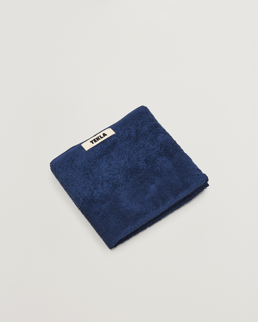 Men | Fabrics | Tekla | Organic Terry Hand Towel Navy