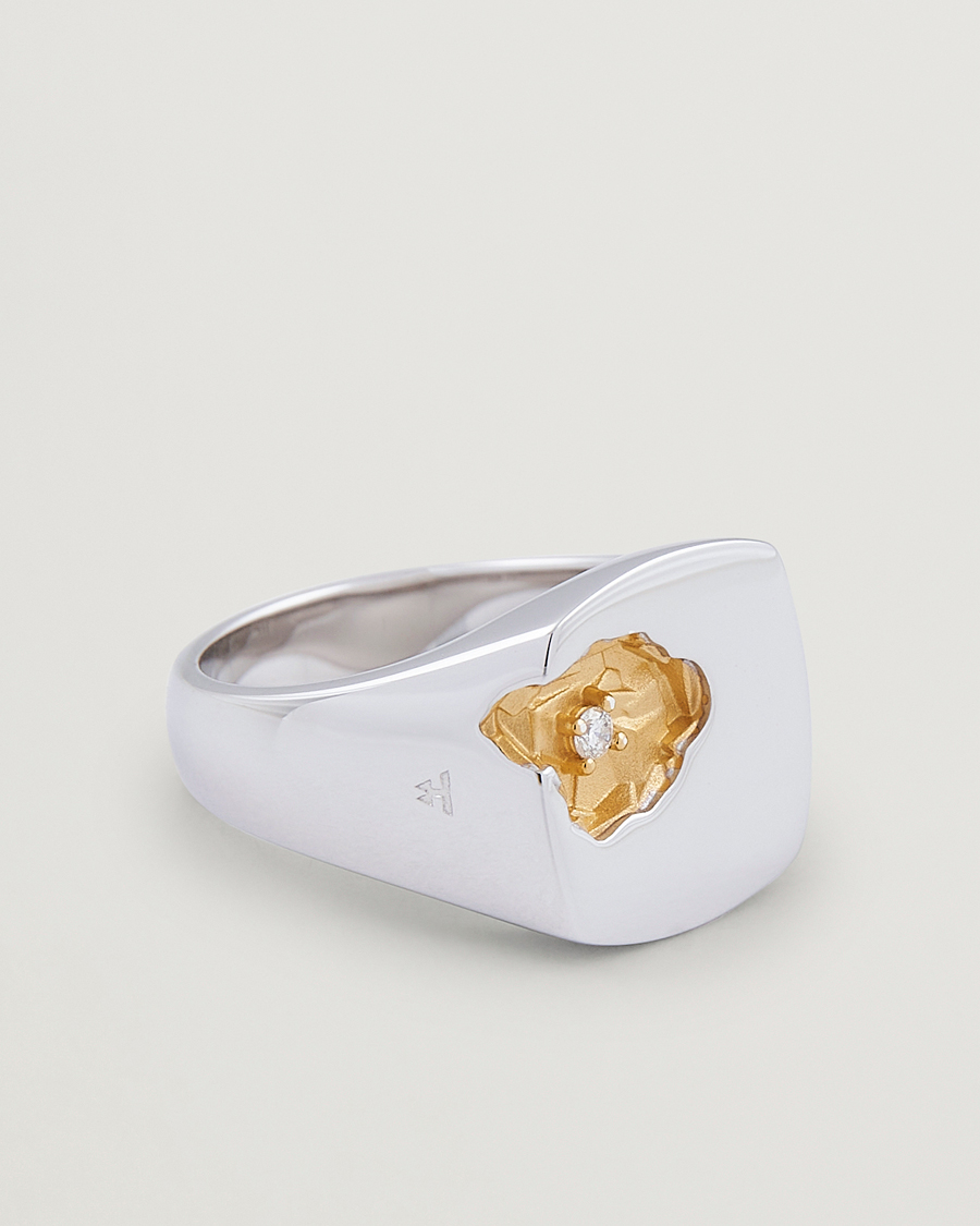 Men | Christmas Gifts | Tom Wood | Mined Ring Large Diamond Silver