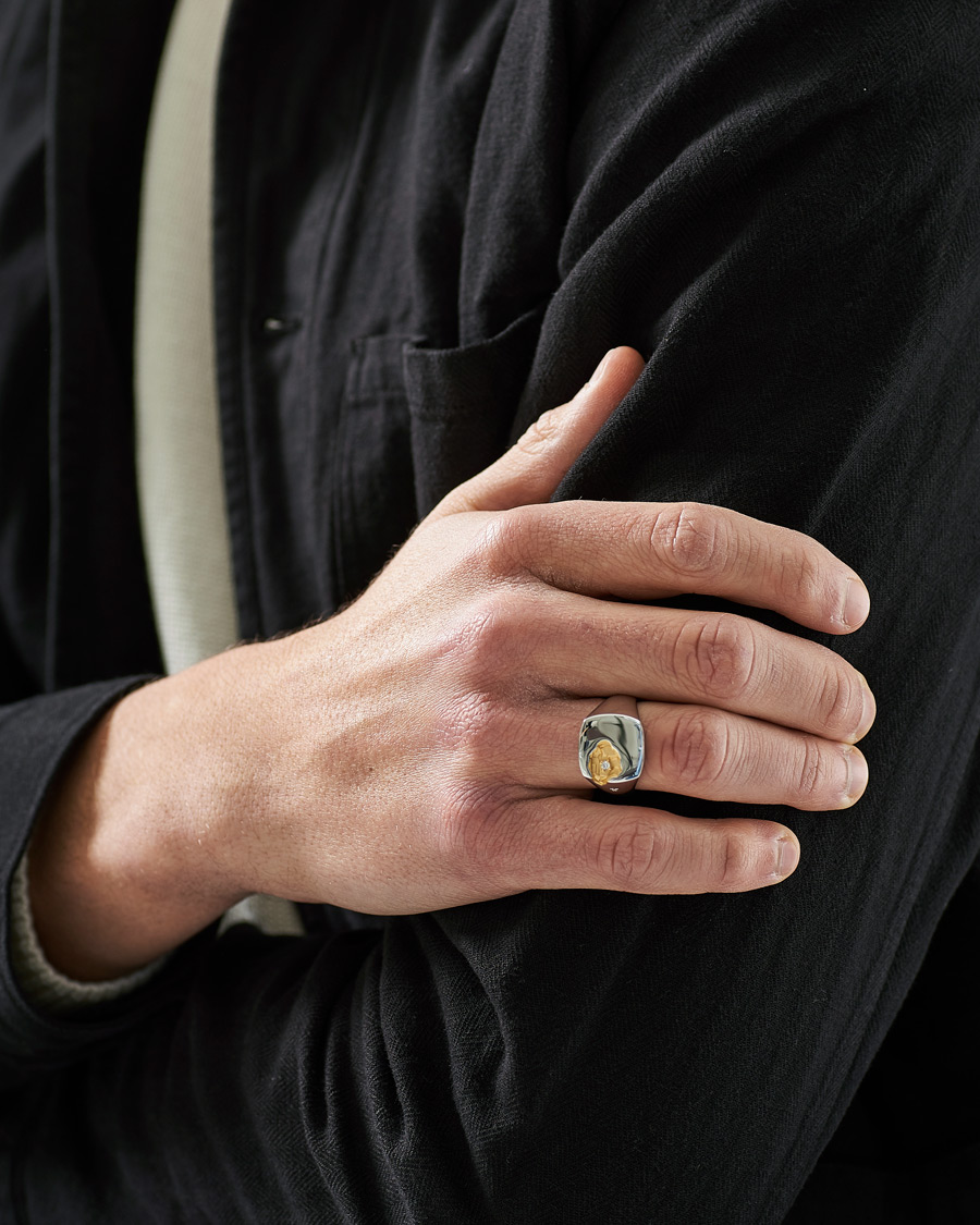 Men | Christmas Gifts | Tom Wood | Mined Ring Large Diamond Silver