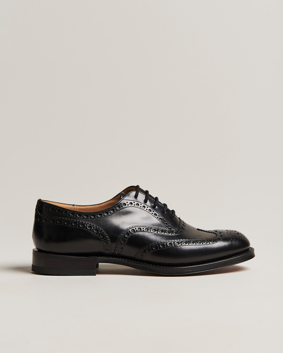 Men | Church's Burwood Polished Binder Brogue Black | Church's | Burwood Polished Binder Brogue Black
