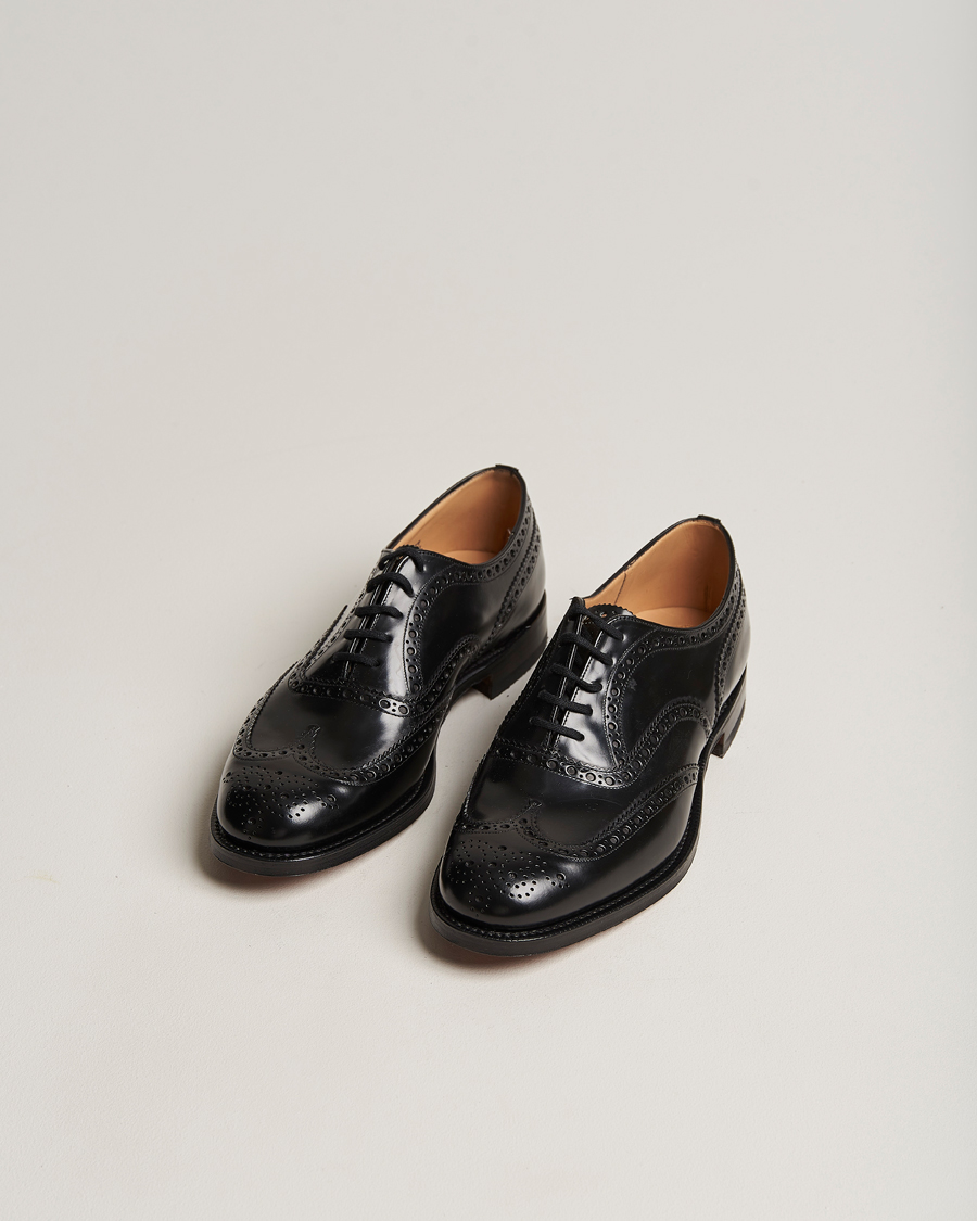 Men | Church's Burwood Polished Binder Brogue Black | Church's | Burwood Polished Binder Brogue Black