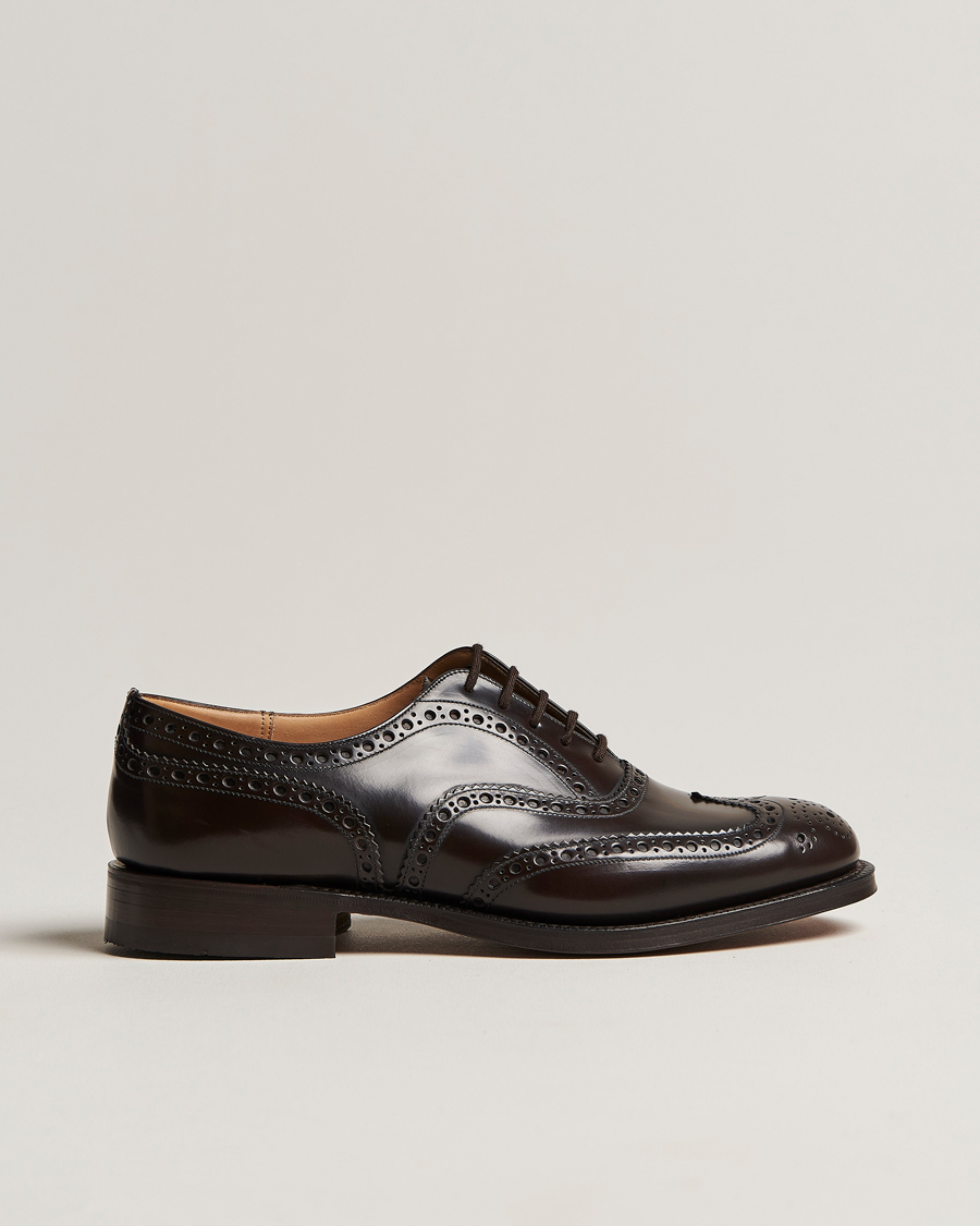 Men | Handmade Shoes | Church's | Burwood Polished Binder Brogue Light Ebony