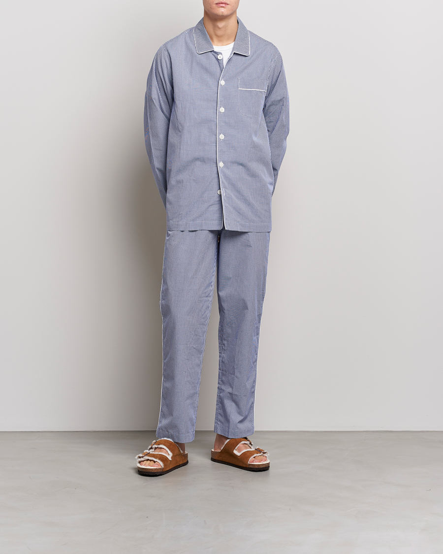 Men | Lifestyle | Nufferton | Alf Checked Pyjama Set Blue/White