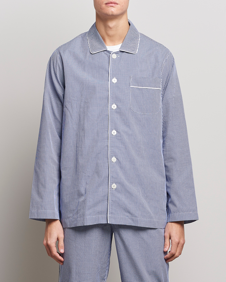 Men | Loungewear | Nufferton | Alf Checked Pyjama Set Blue/White