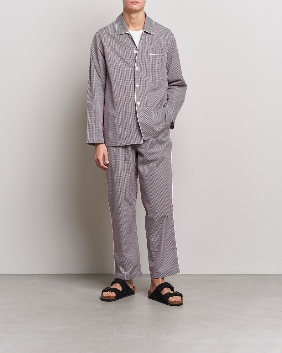 Men | Pyjamas & Robes | Nufferton | Alf Checked Pyjama Set Brown/White