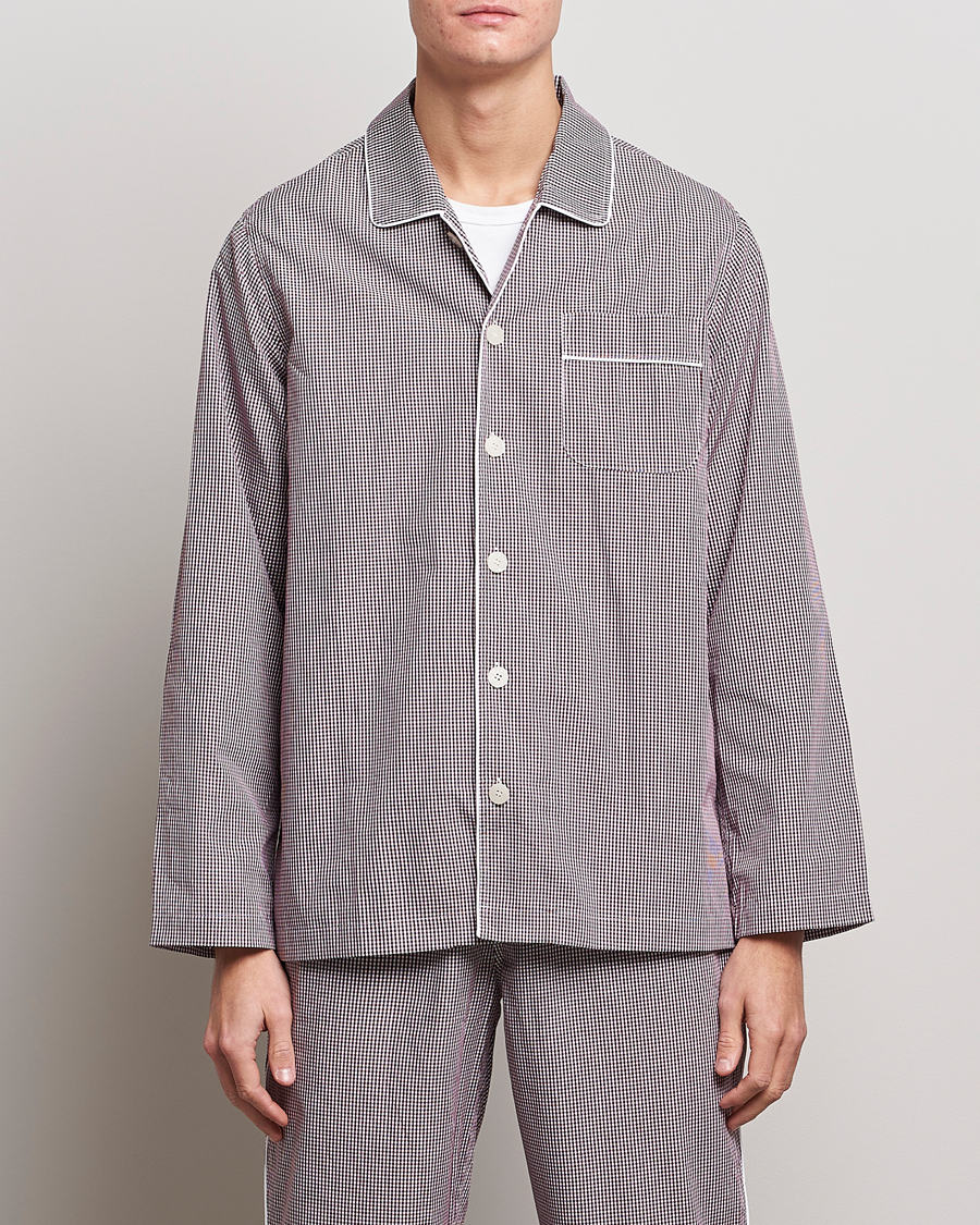 Men | Pyjamas | Nufferton | Alf Checked Pyjama Set Brown/White