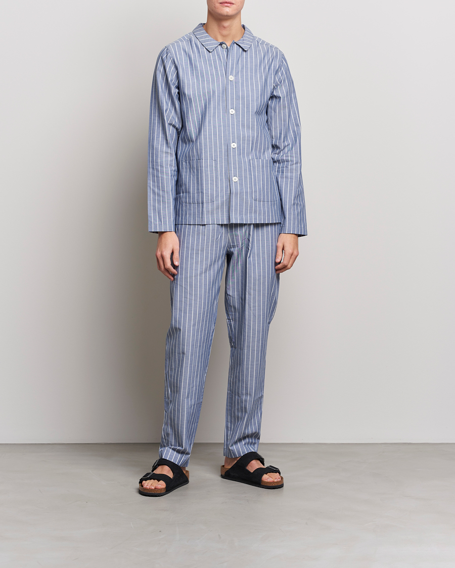 Men | Pyjamas & Robes | Nufferton | Uno Mini Stripe Pyjama Set Navy/White