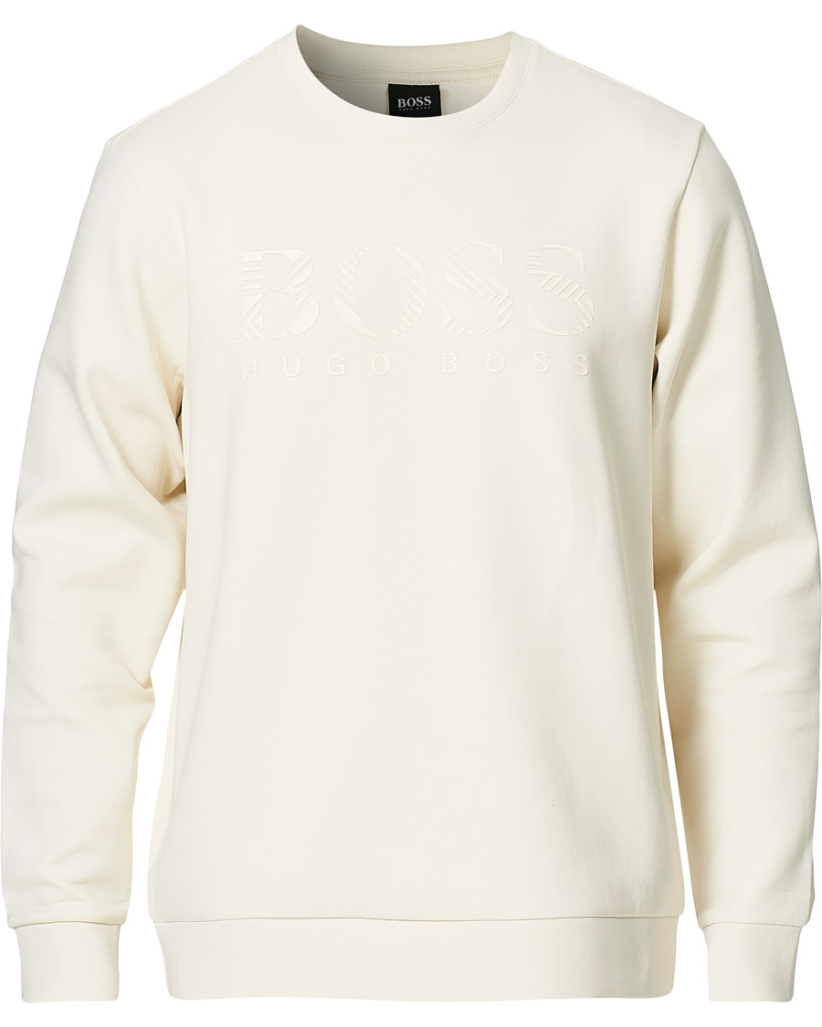 Men |  | BOSS Athleisure | Salbo Iconic Logo Sweatshirt Open White