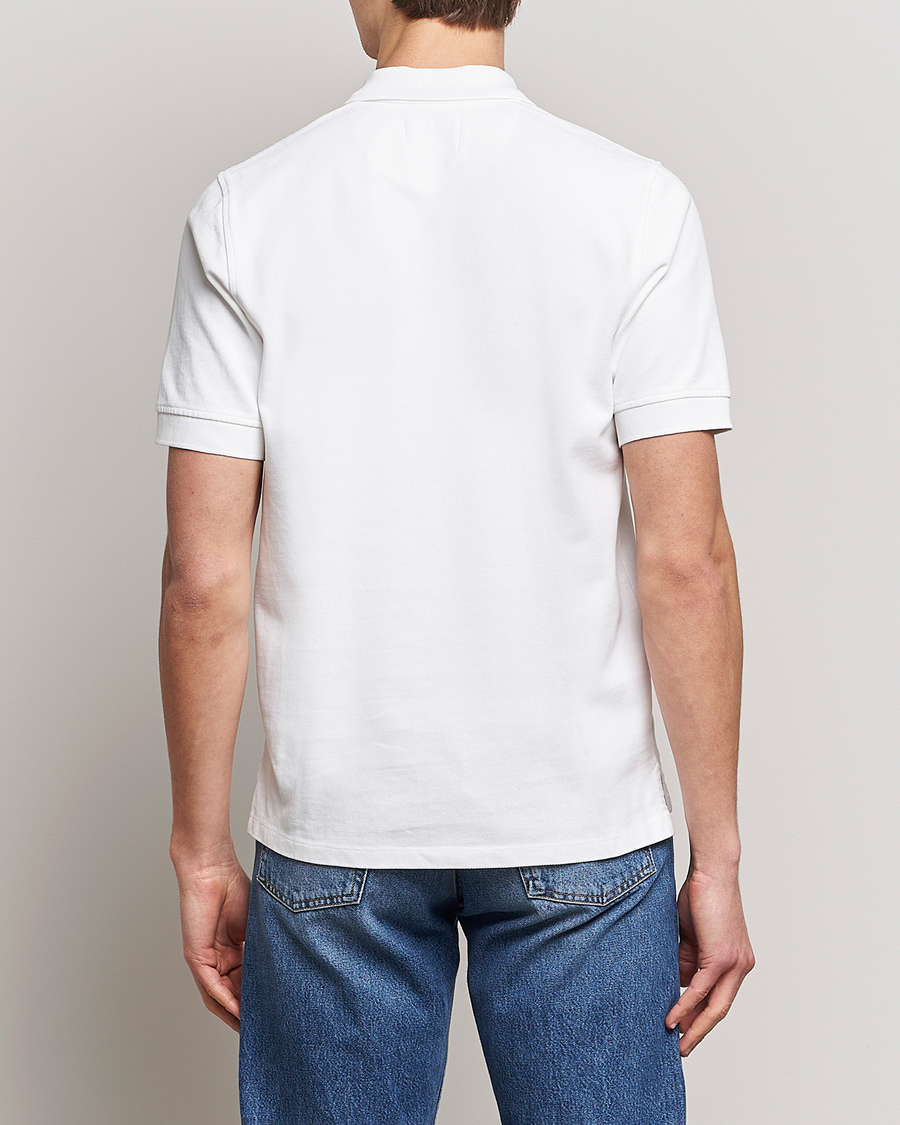Men | Polo Shirts | Drake's | Short Sleeve Pique Polo White