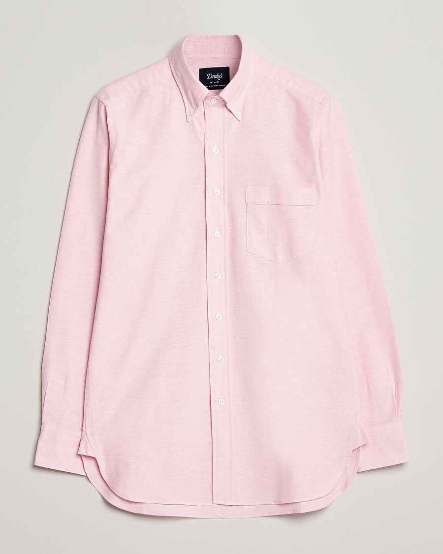 Men | Preppy Authentic | Drake's | Button Down Oxford Shirt Pink