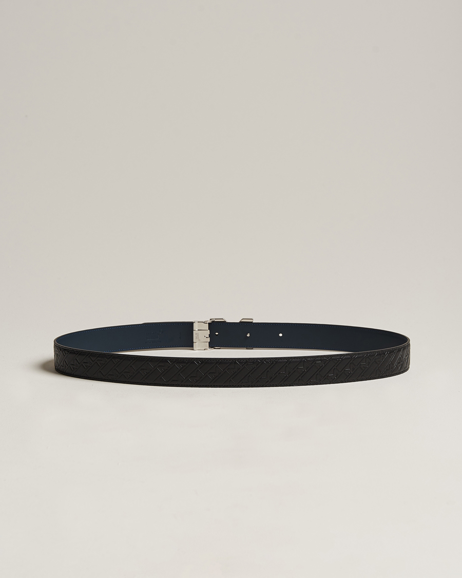 Men | Montblanc Reversible Belt 35mm Ultra Black/Blue | Montblanc | Reversible Belt 35mm Ultra Black/Blue