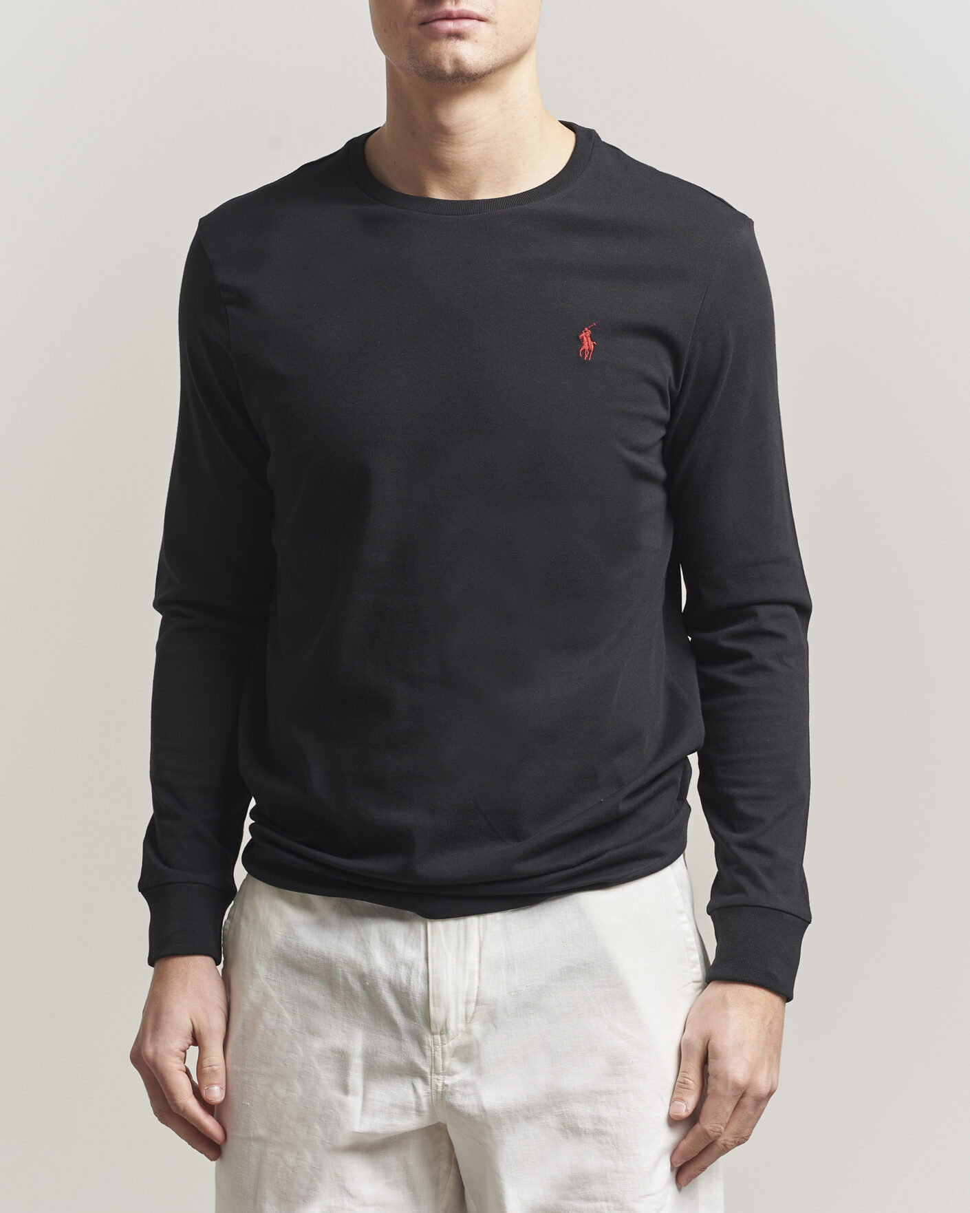 Men | T-Shirts | Polo Ralph Lauren | Long Sleeve Crew Neck Tee Polo Black