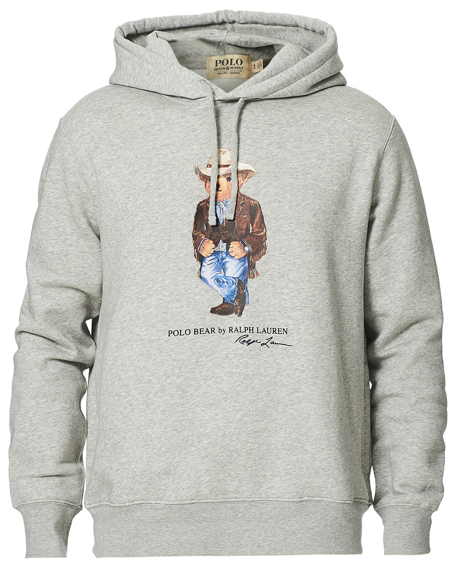 Men | Sweaters & Knitwear | Polo Ralph Lauren | Printed Western Bear Fleece Hoodie Andover Heather
