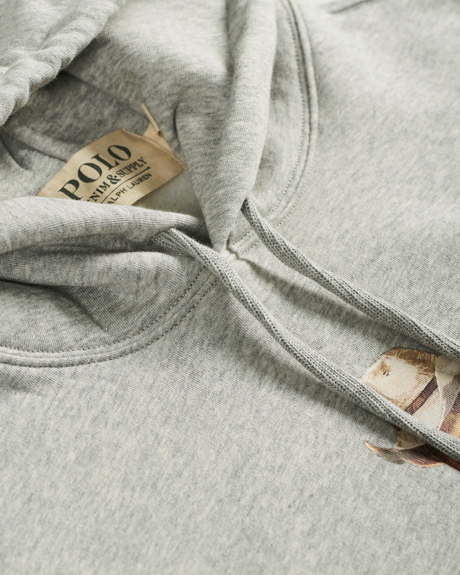 Men | Sweaters & Knitwear | Polo Ralph Lauren | Printed Western Bear Fleece Hoodie Andover Heather