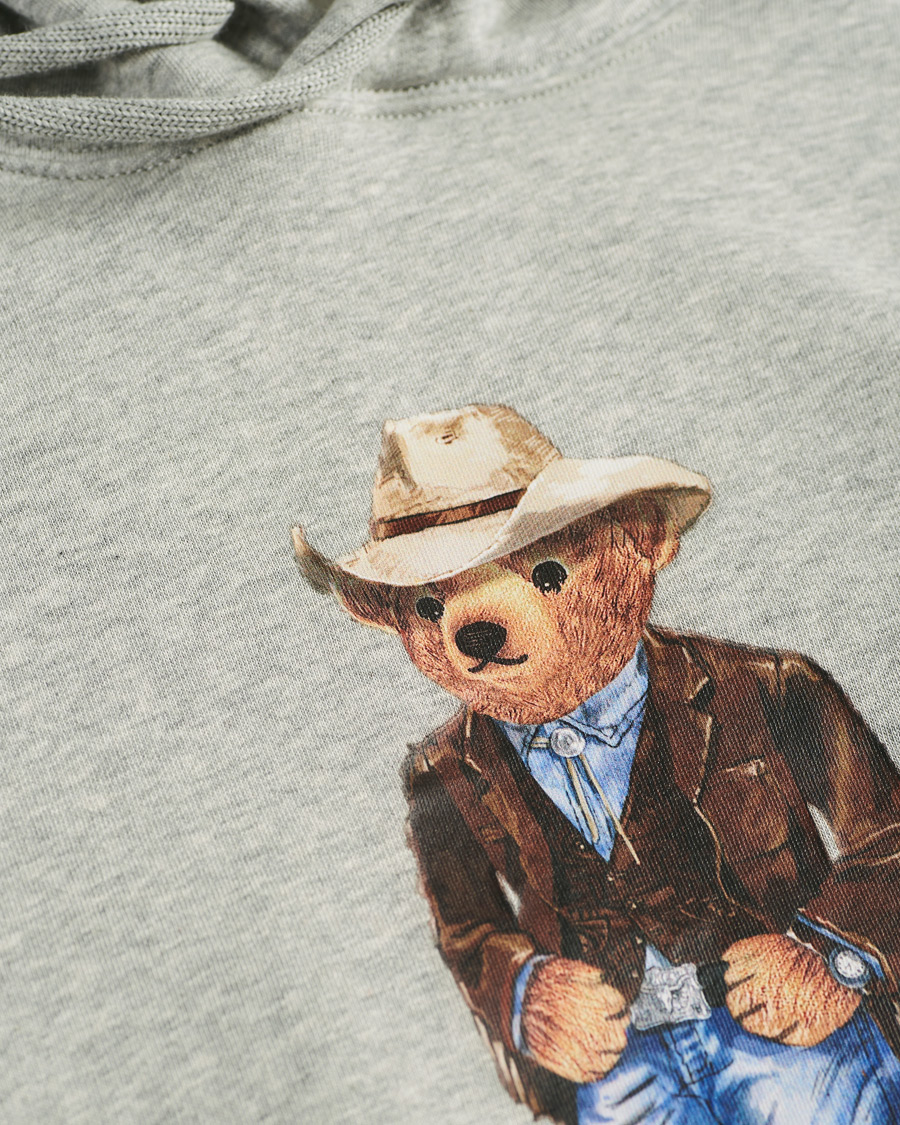 Men | Sweaters & Knitwear | Polo Ralph Lauren | Printed Western Bear Fleece Hoodie Andover Heather