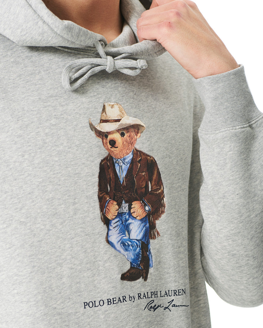 Men | Sweaters & Knitwear | Polo Ralph Lauren | Printed Western Bear Fleece Hoodie Andover Heather