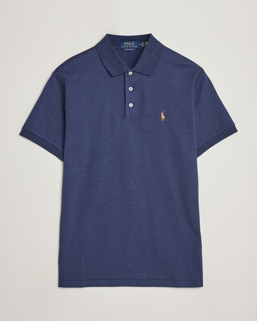 Men | Polo Shirts | Polo Ralph Lauren | Luxury Pima Cotton Polo Spring Navy Heather