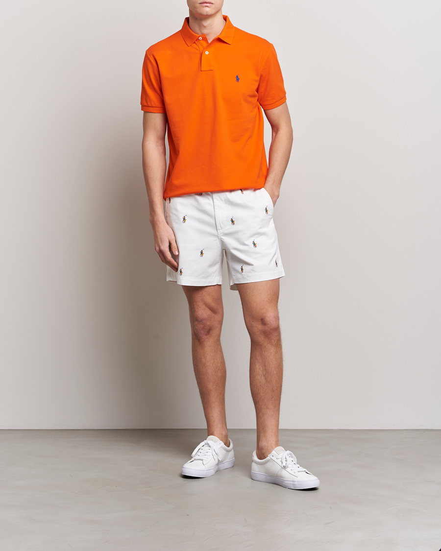 Men | Polo Shirts | Polo Ralph Lauren | Custom Slim Fit Polo Sailing Orange