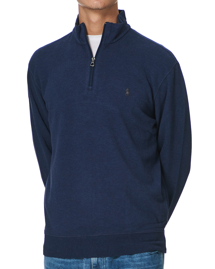 Polo Ralph Lauren Double Knit Half-Zip Sweater Spring Navy Heather
