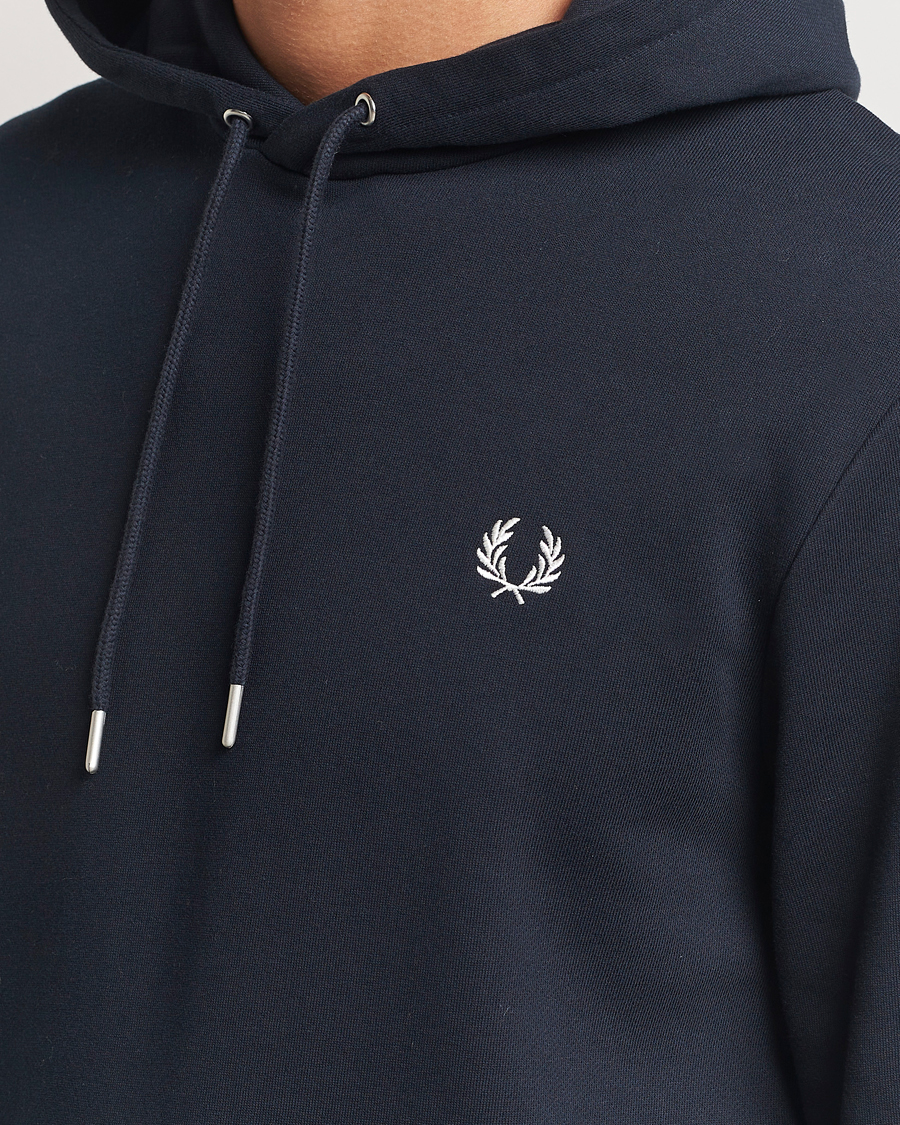 Men | Sweaters & Knitwear | Fred Perry | Tipped Hoodie Navy