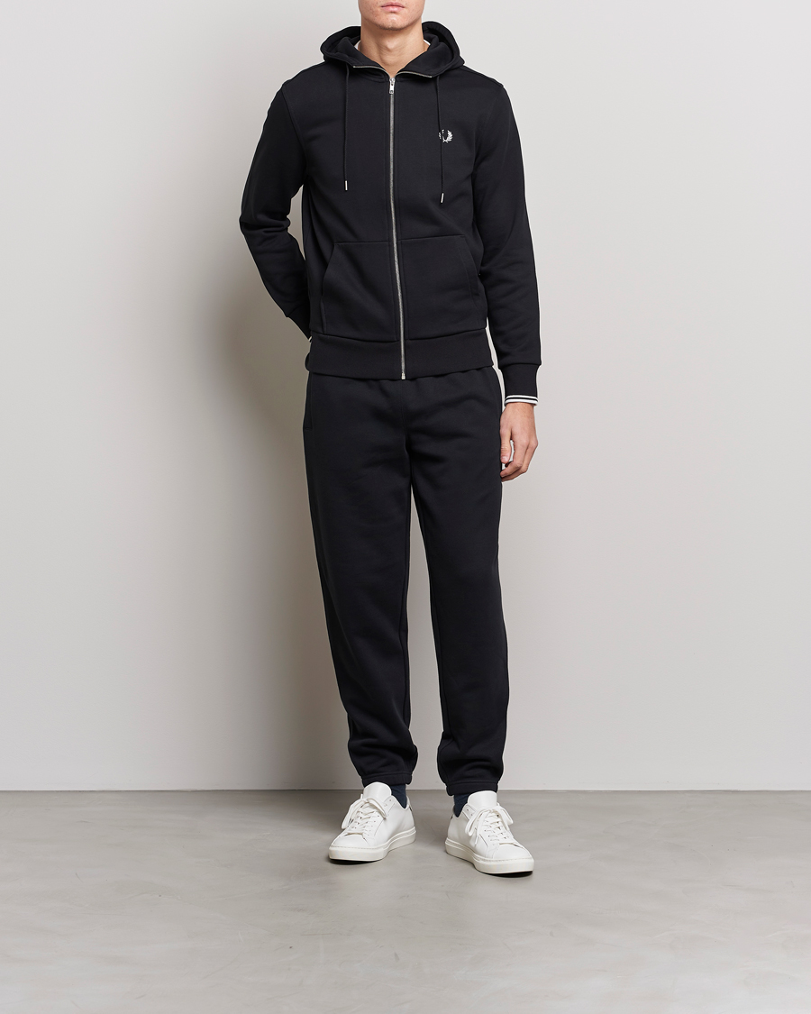 Men | Trousers | Fred Perry | Loopback Sweatpants Black
