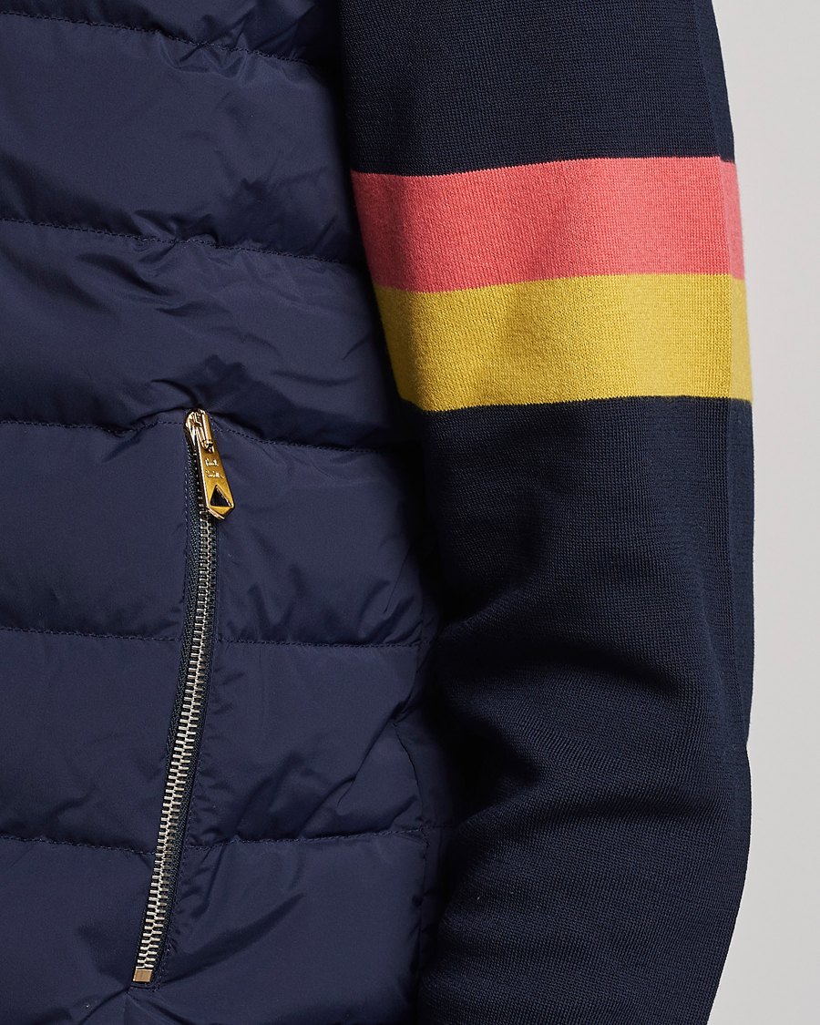 Men | Coats & Jackets | Paul Smith | Knitted Hybrid Down Jacket Navy