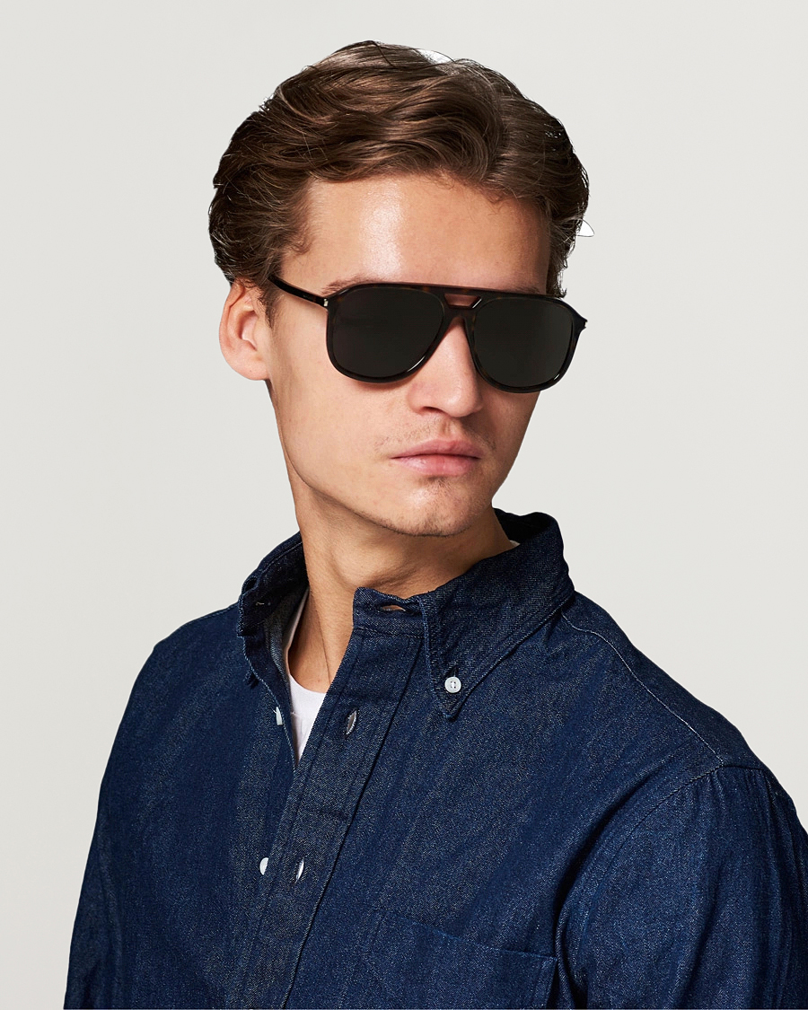 Men | Aviator Sunglasses | Saint Laurent | SL 476 Sunglasses Havana Grey